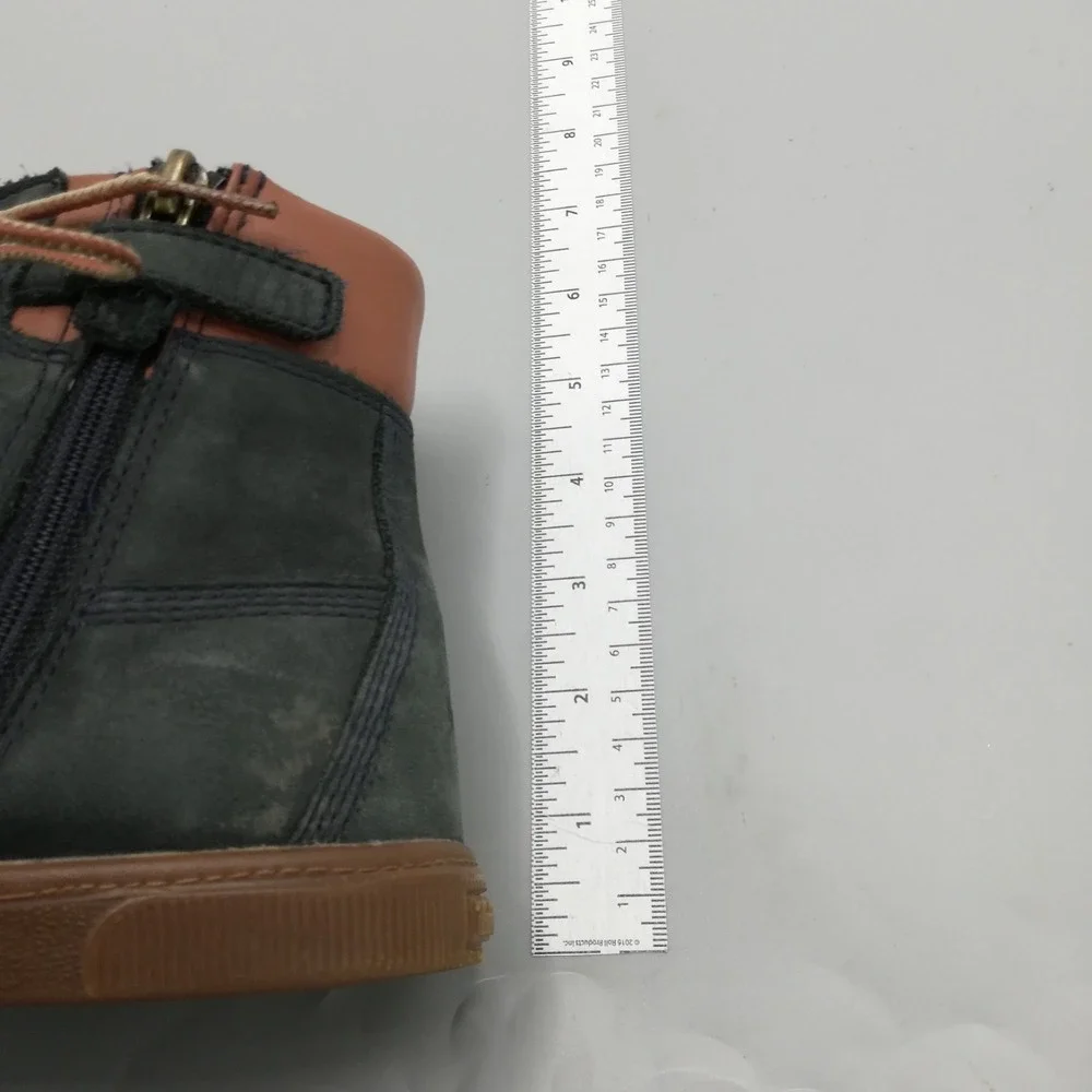 Timberland Boots Boys Shoes Suede Leather Green Lace Up Slim‎ Cupsole 6